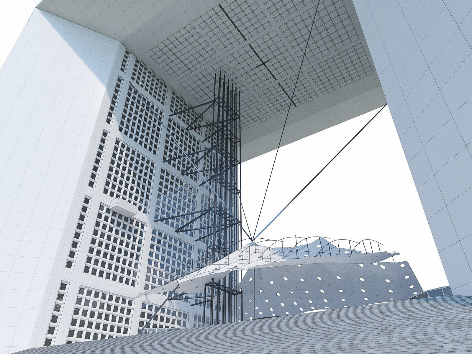 La Defense Buildings Collection Low-poly 3D model_8