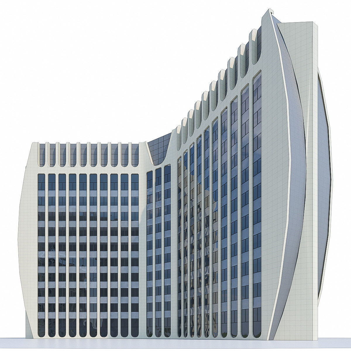 La Defense Buildings Collection Low-poly 3D model_20