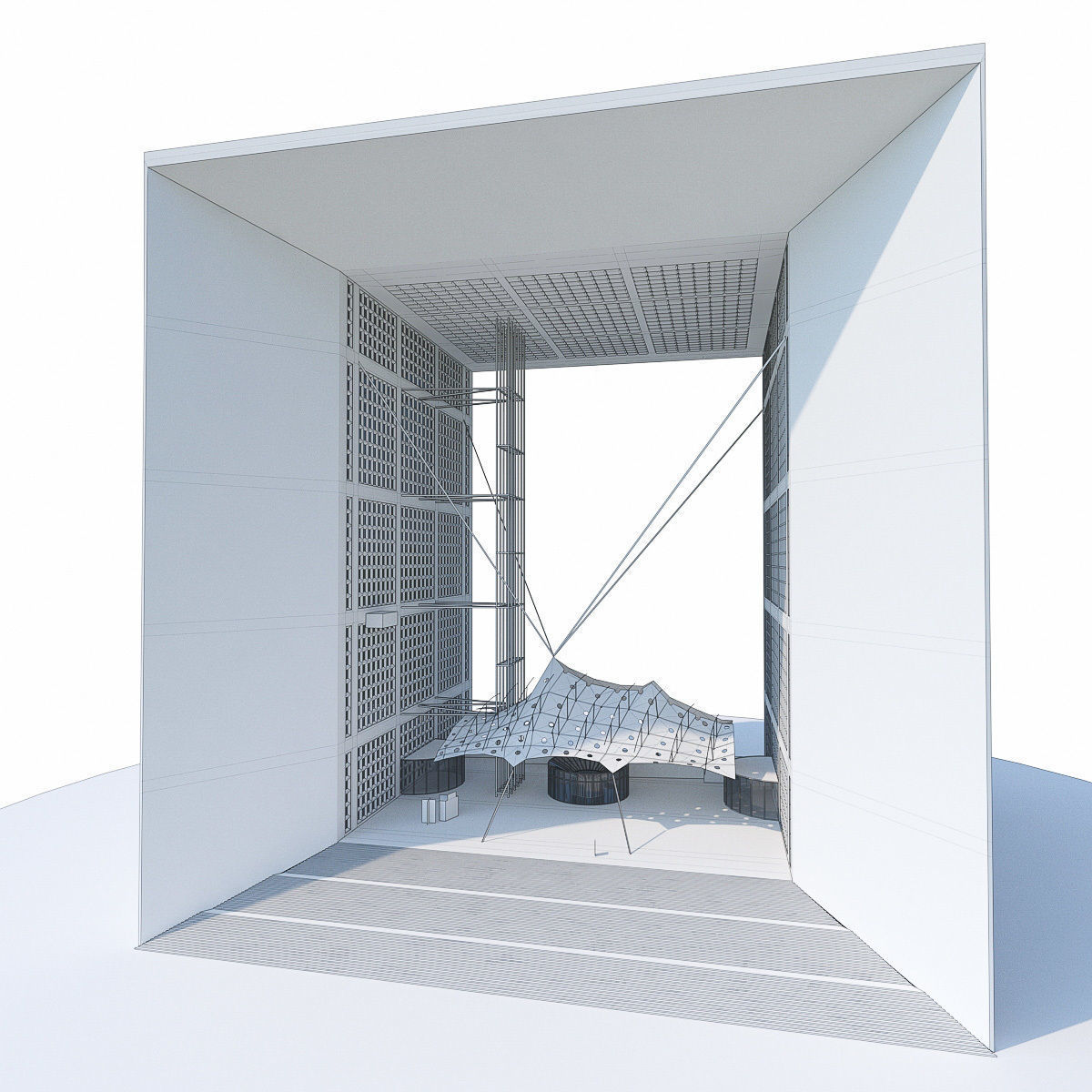 La Defense Buildings Collection Low-poly 3D model_9