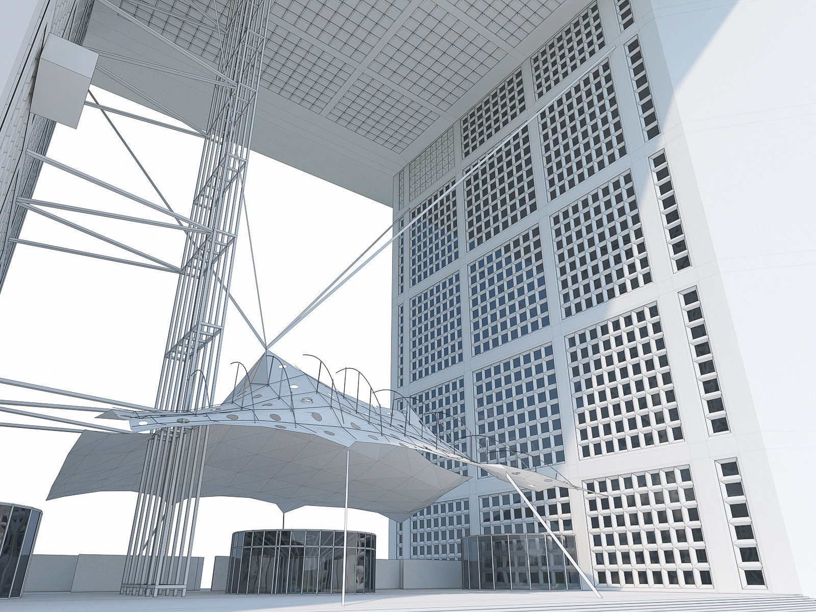La Defense Buildings Collection Low-poly 3D model_17