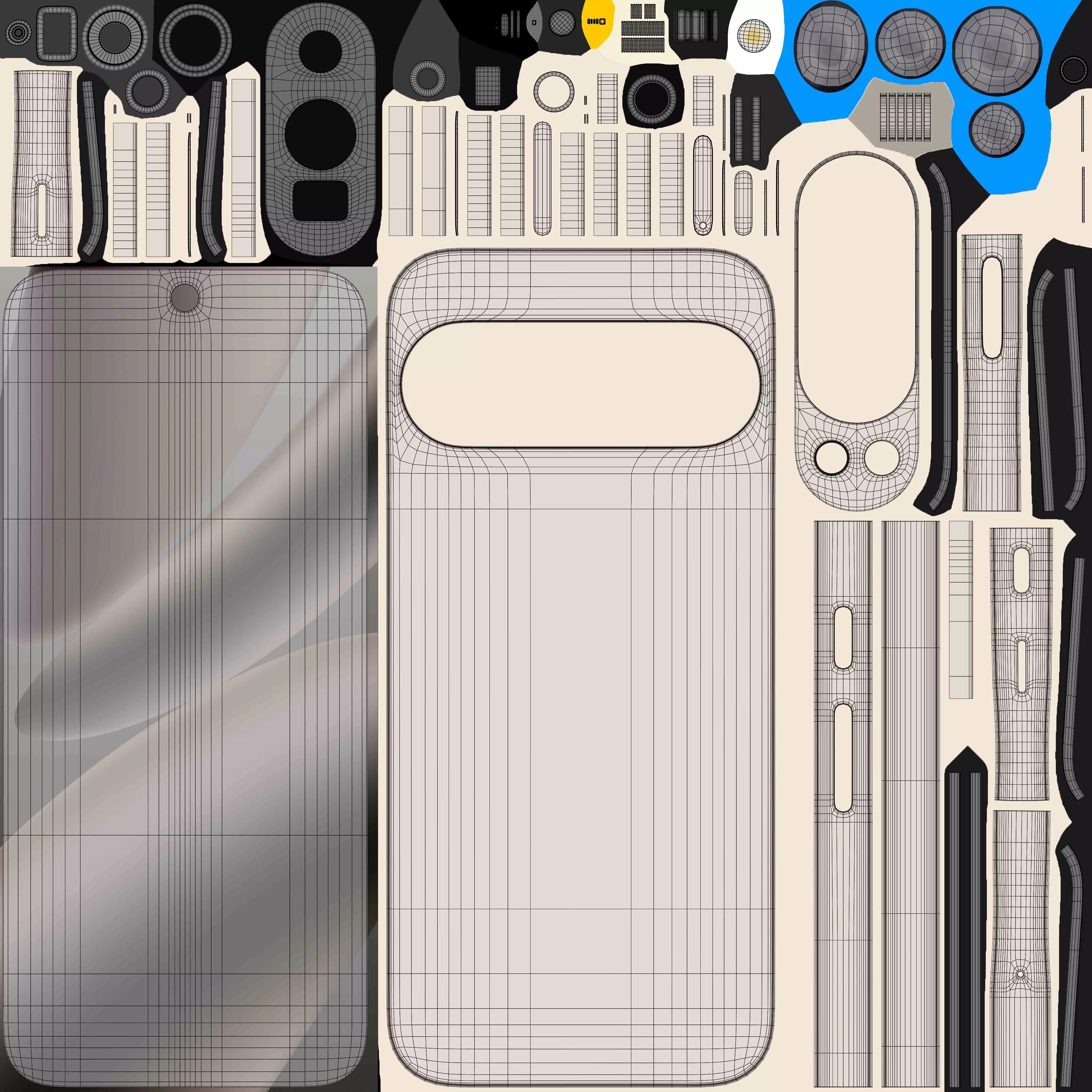 Google Pixel 10 Pro Porcelain Low-poly 3D model_11