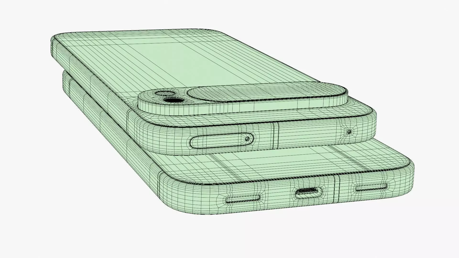 Google Pixel 10 Pro XL Jade Low-poly 3D model_18