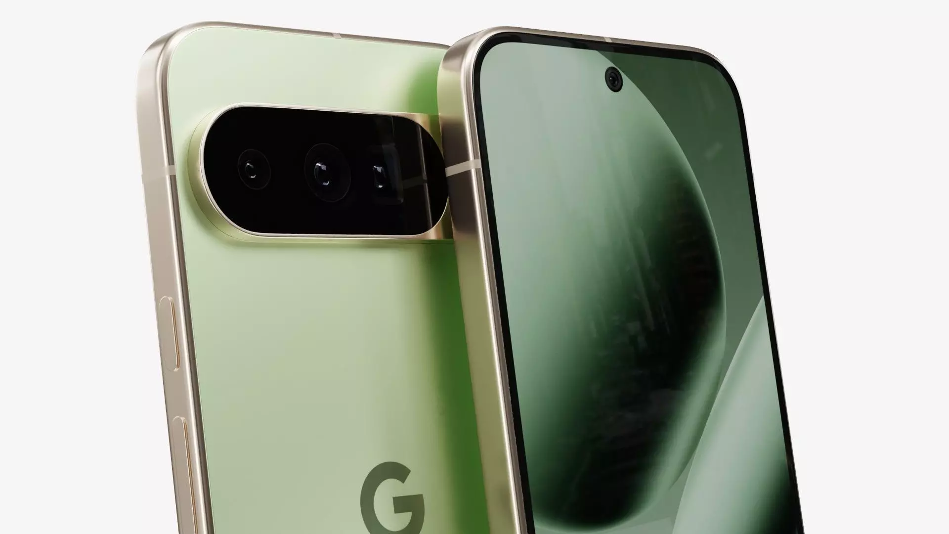 Google Pixel 10 Pro XL Jade Low-poly 3D model_3