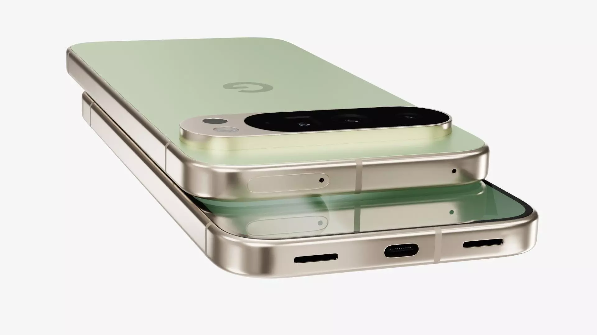 Google Pixel 10 Pro XL Jade Low-poly 3D model_8