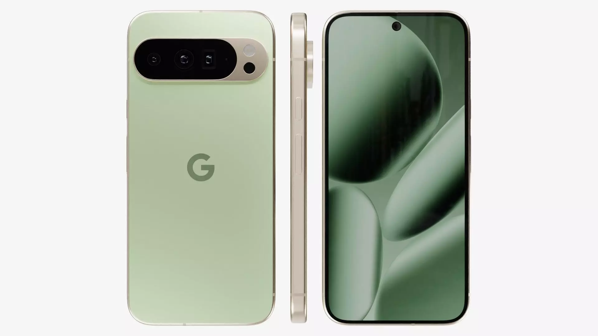 Google Pixel 10 Pro XL Jade Low-poly 3D model_2