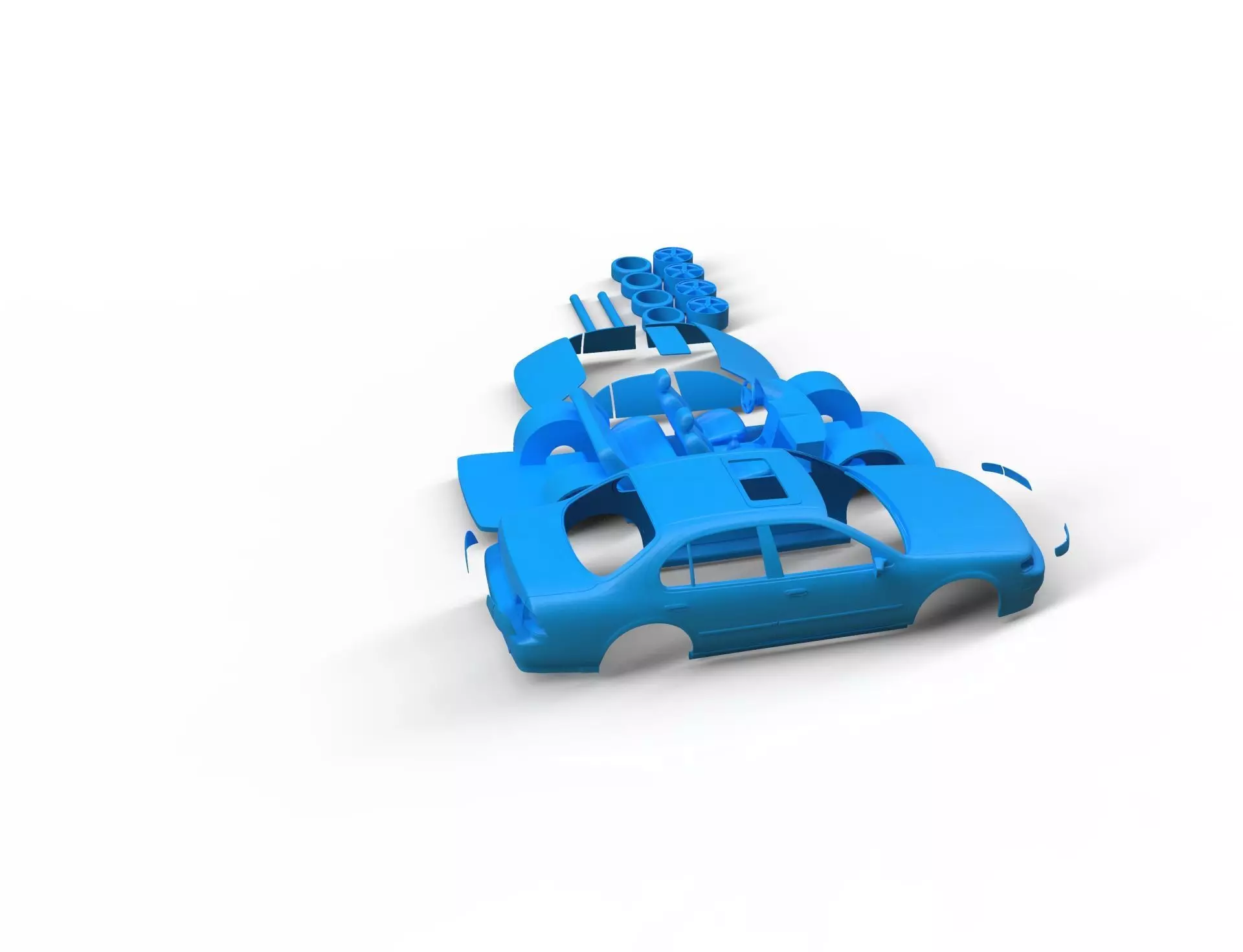 1995 Nissan Maxima RC Body Shell and Scale Model 3D print model_7