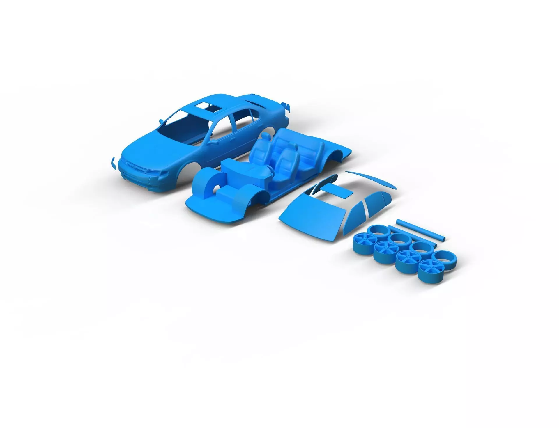 1995 Nissan Maxima RC Body Shell and Scale Model 3D print model_2