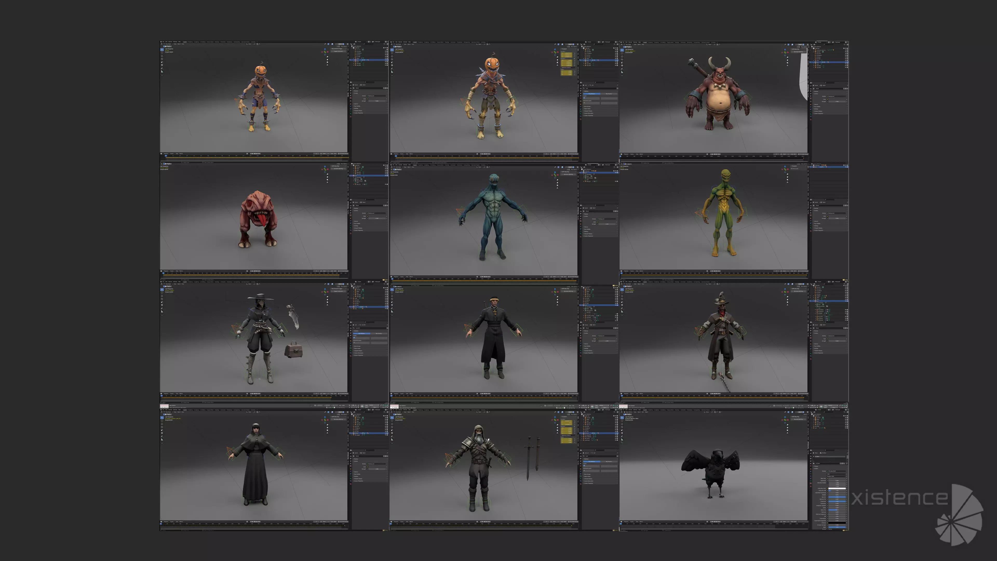 Creatures and Characters - 24x - Stylized Fantasy Mega Bundle Low-poly 3D model_15