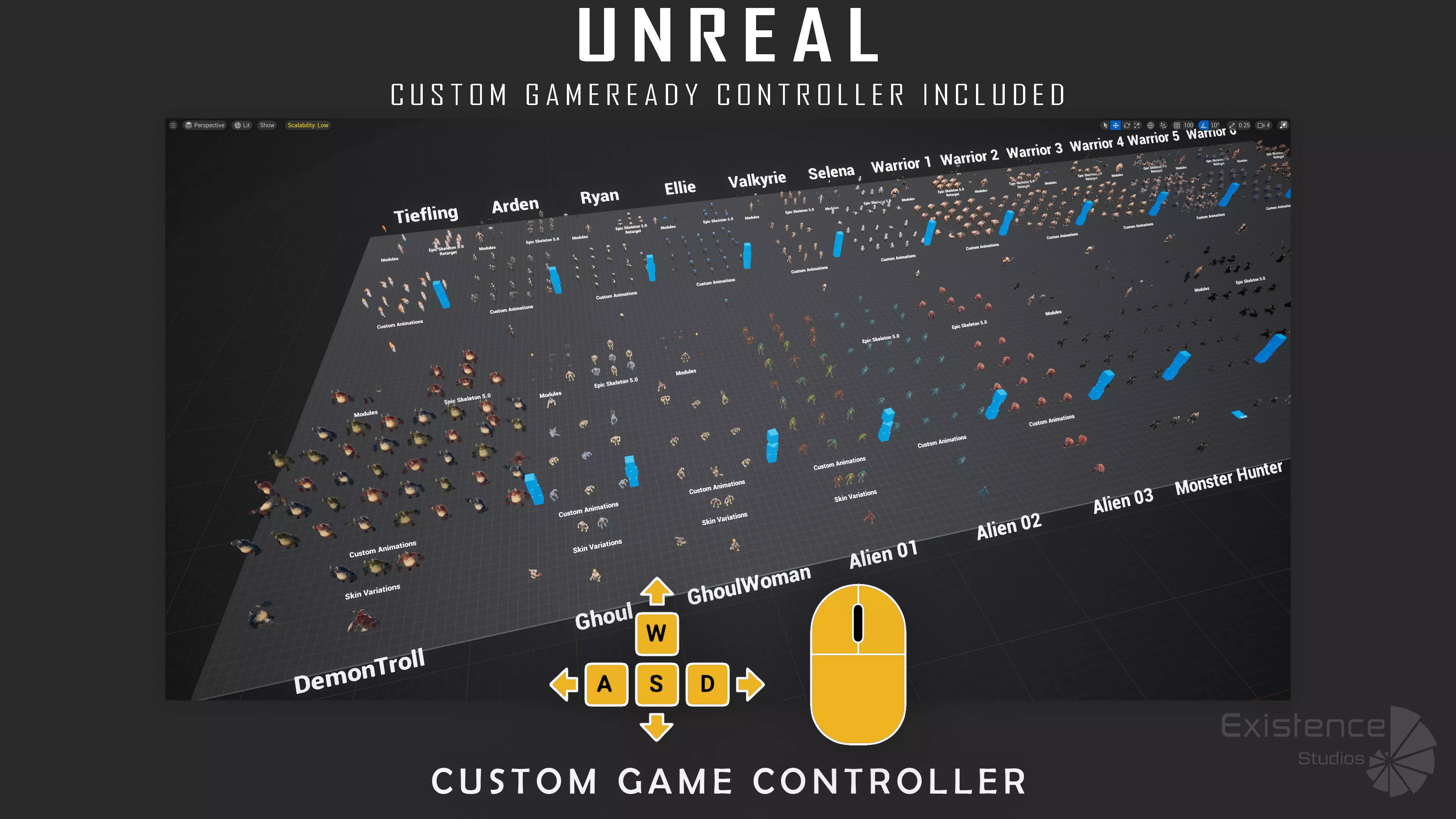 Creatures and Characters - 24x - Stylized Fantasy Mega Bundle Low-poly 3D model_63