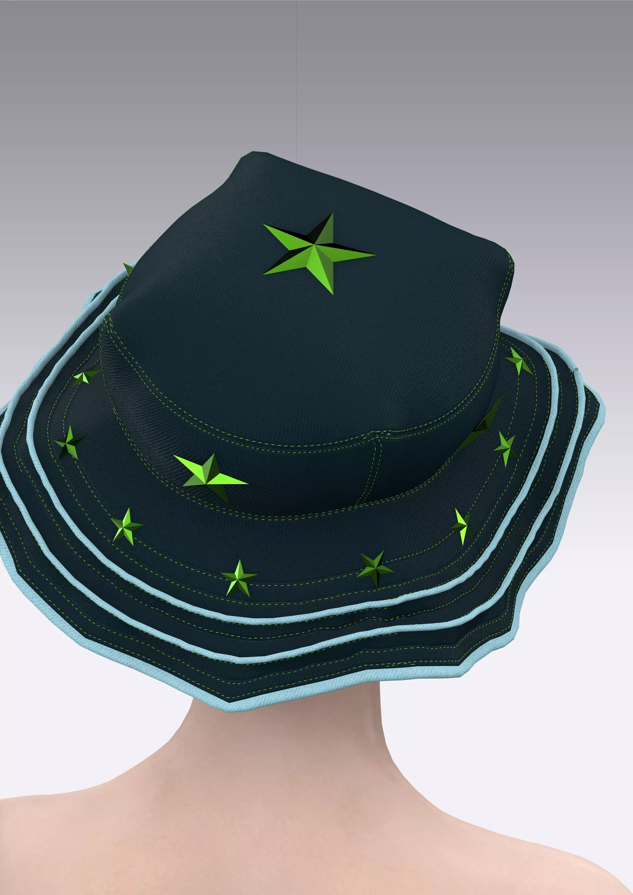 bucket hats 3D model_0