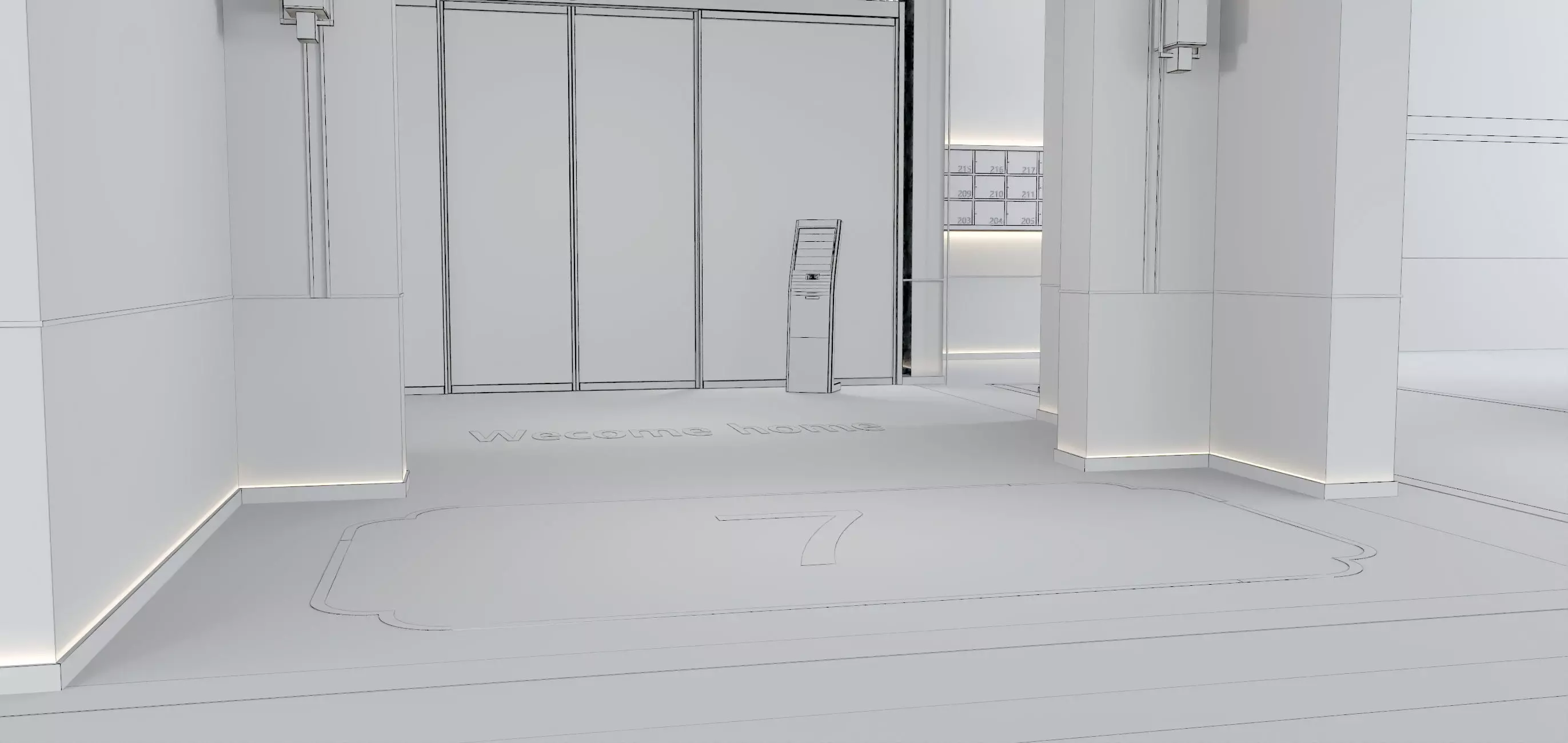 Modern Luxury Car Park - Garage 3D model_21