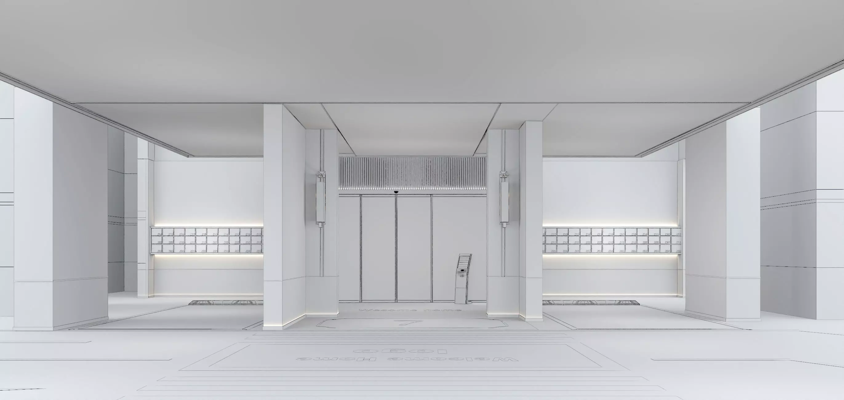 Modern Luxury Car Park - Garage 3D model_12