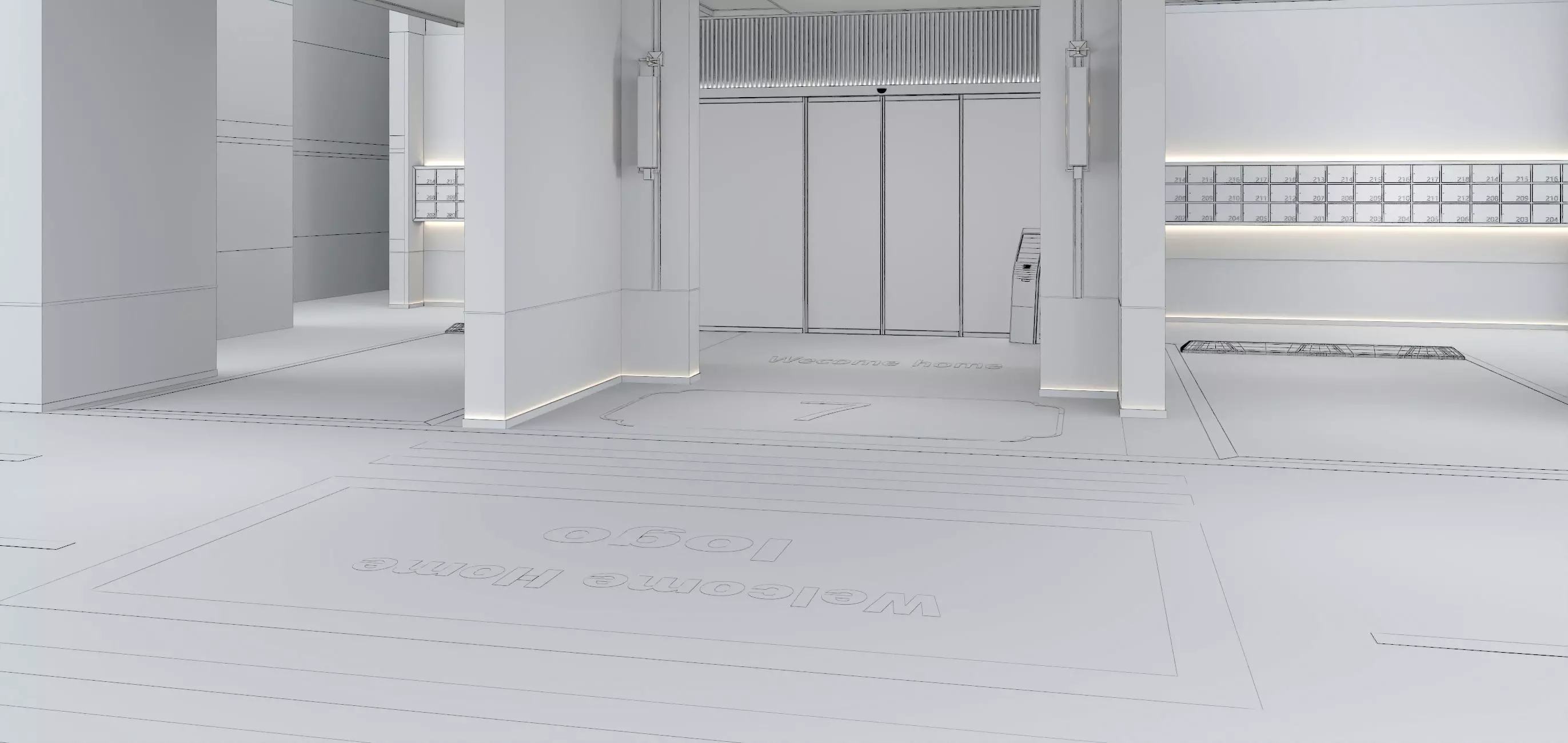 Modern Luxury Car Park - Garage 3D model_19