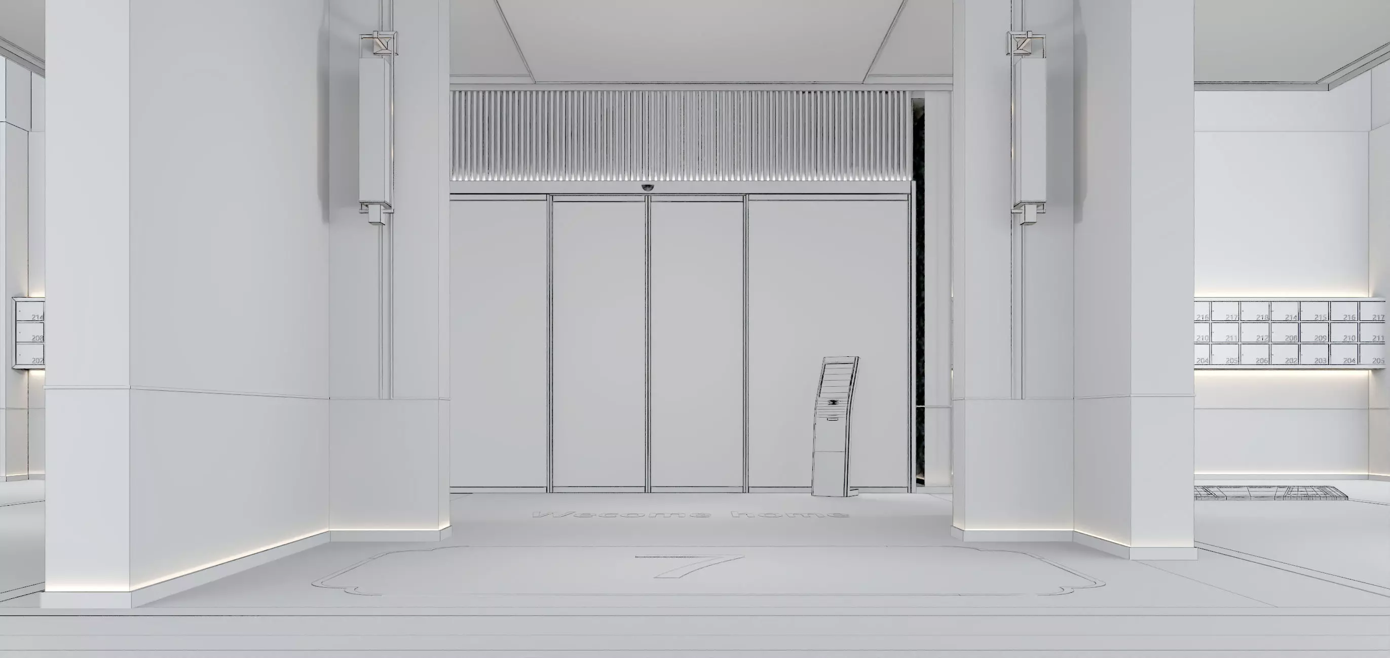 Modern Luxury Car Park - Garage 3D model_16