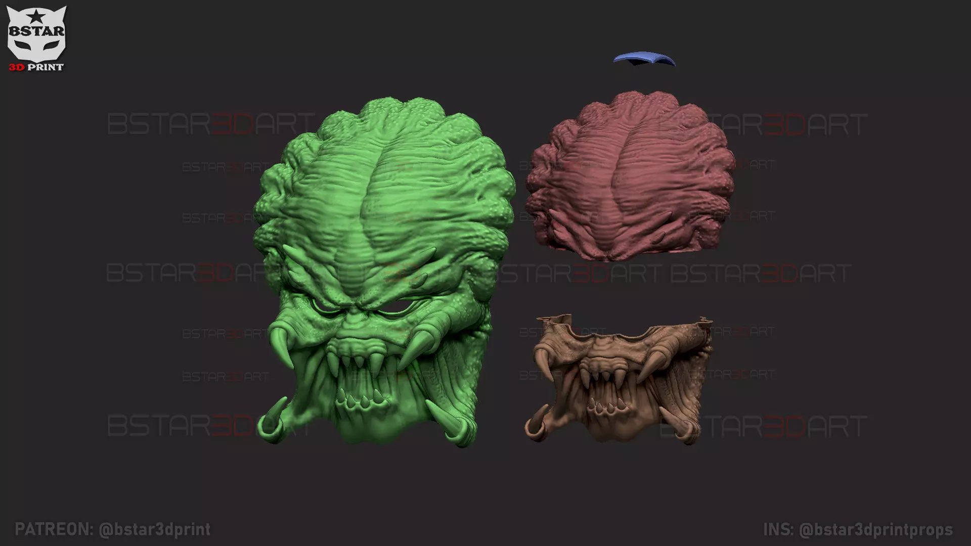 The Predator Mask Decor Wearable - Halloween cosplay 3D print model_16