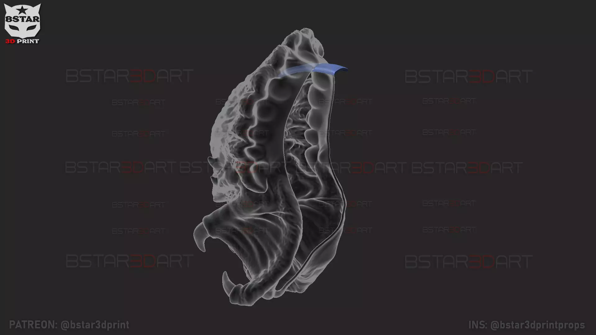 The Predator Mask Decor Wearable - Halloween cosplay 3D print model_15