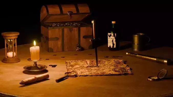 Pirate Table - Blender Scene