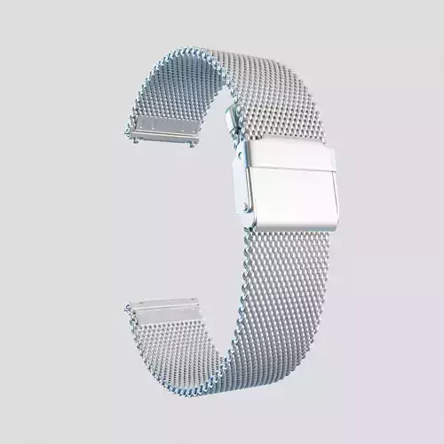 Metal mesh bracelet 3D model for Handwatches 
