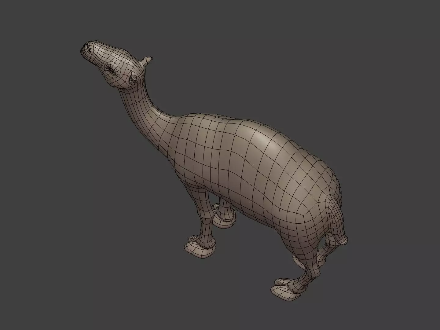 Camel Statue - Figurine Low-poly 3D model_12