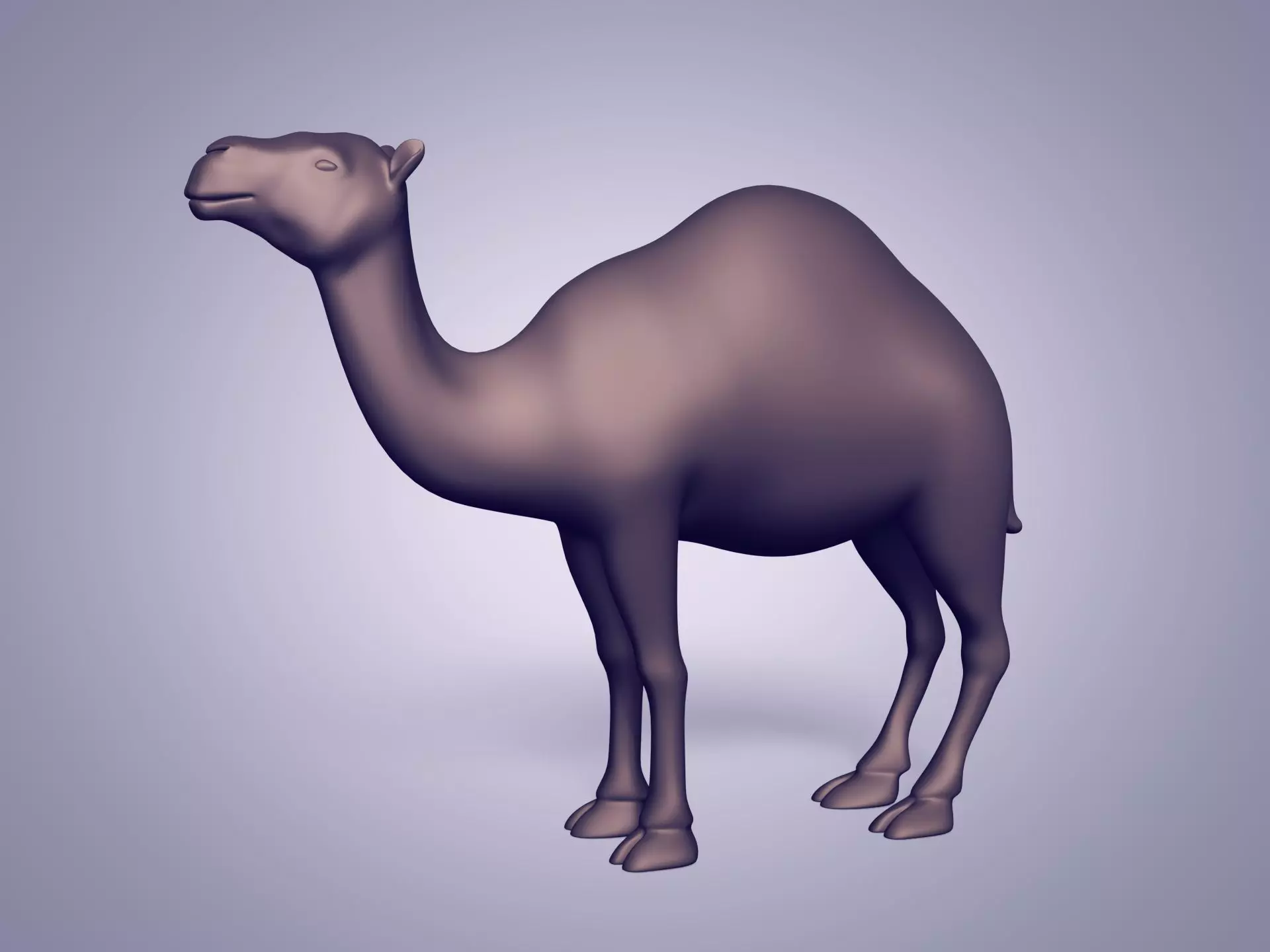 Camel Statue - Figurine Low-poly 3D model_0