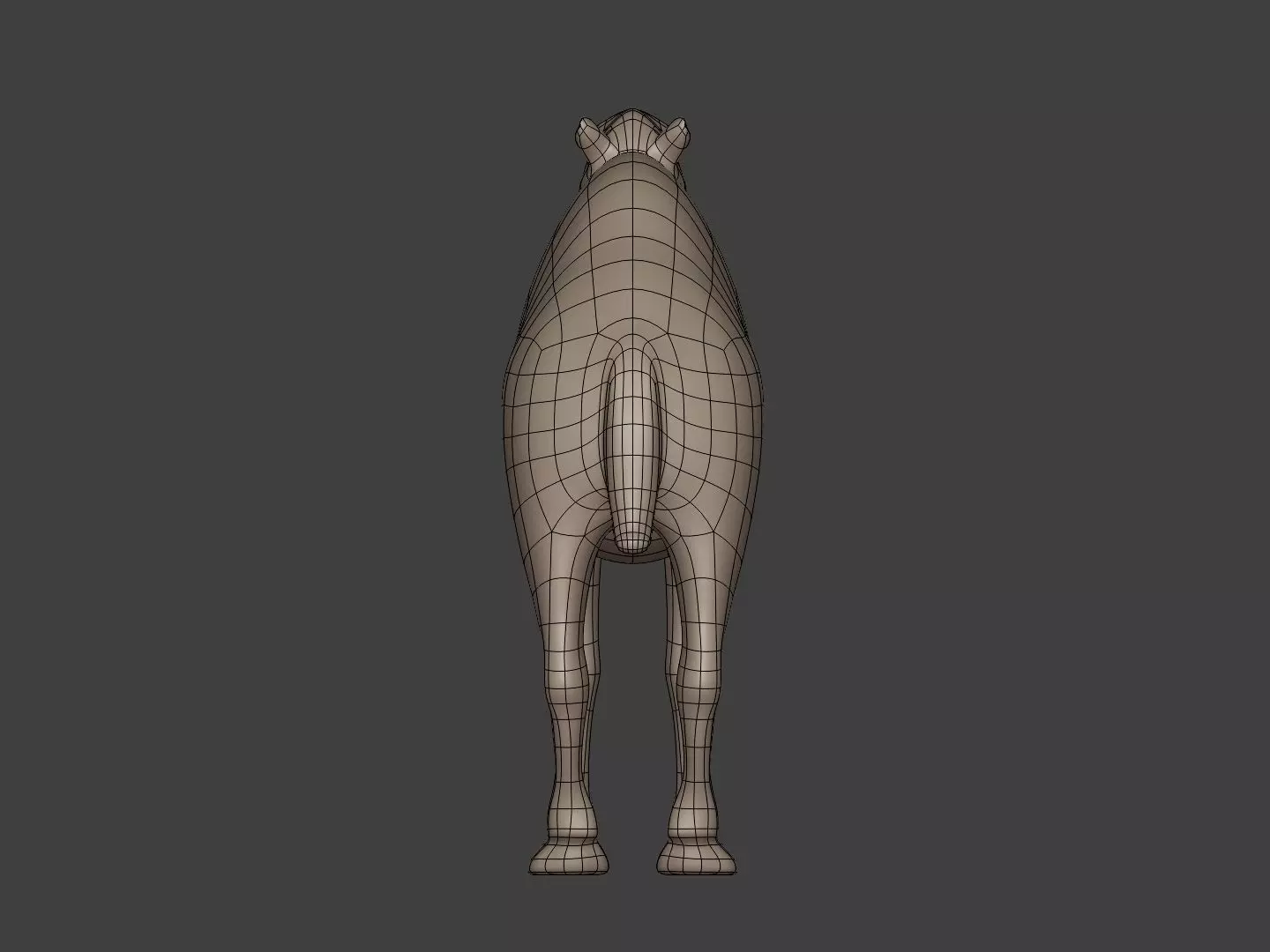 Camel Statue - Figurine Low-poly 3D model_10