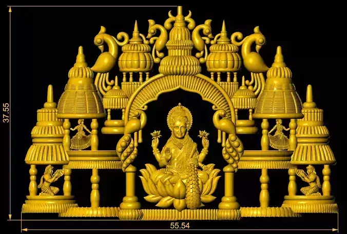 Lakshmi temple pendant