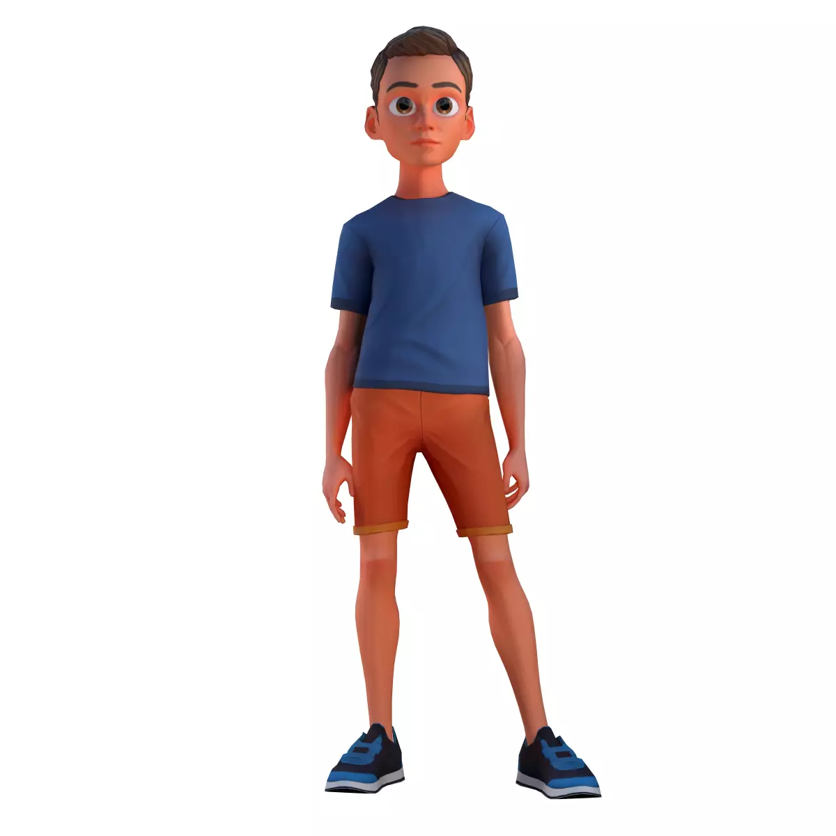 Stylized Sport Boy 3D model_13