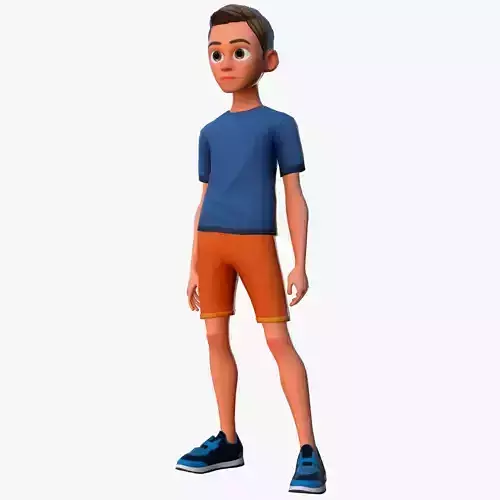 Stylized Sport Boy 3D model Stylized Sport Boy 3D model