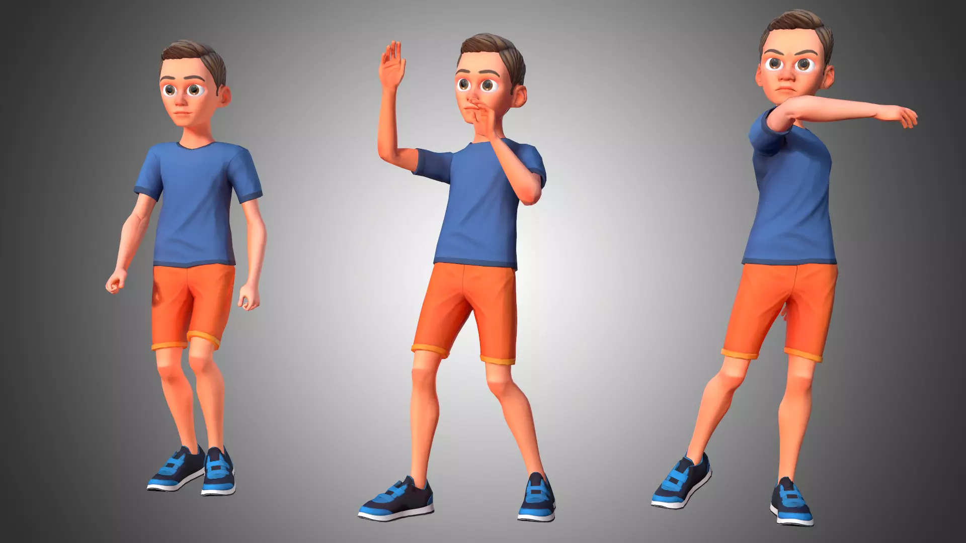 Stylized Sport Boy 3D model_5