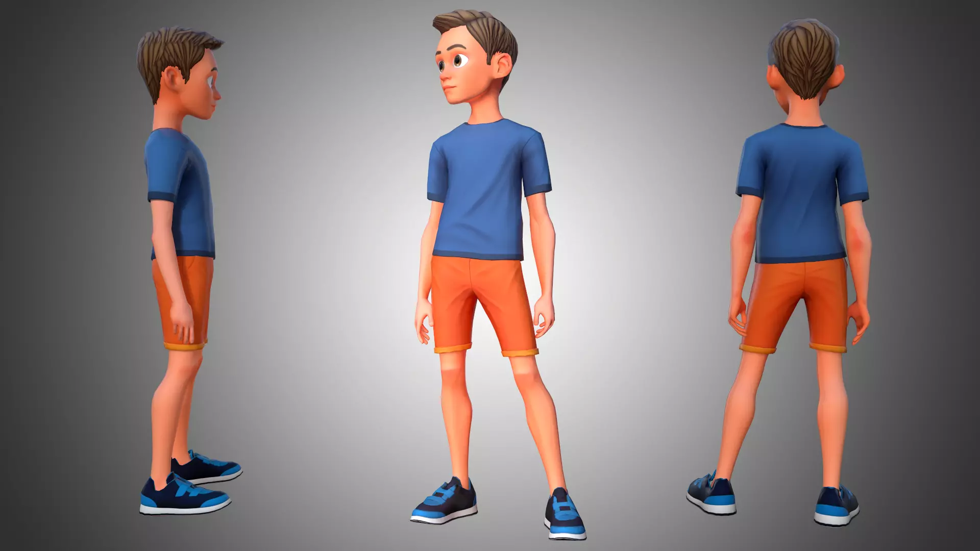 Stylized Sport Boy 3D model_3