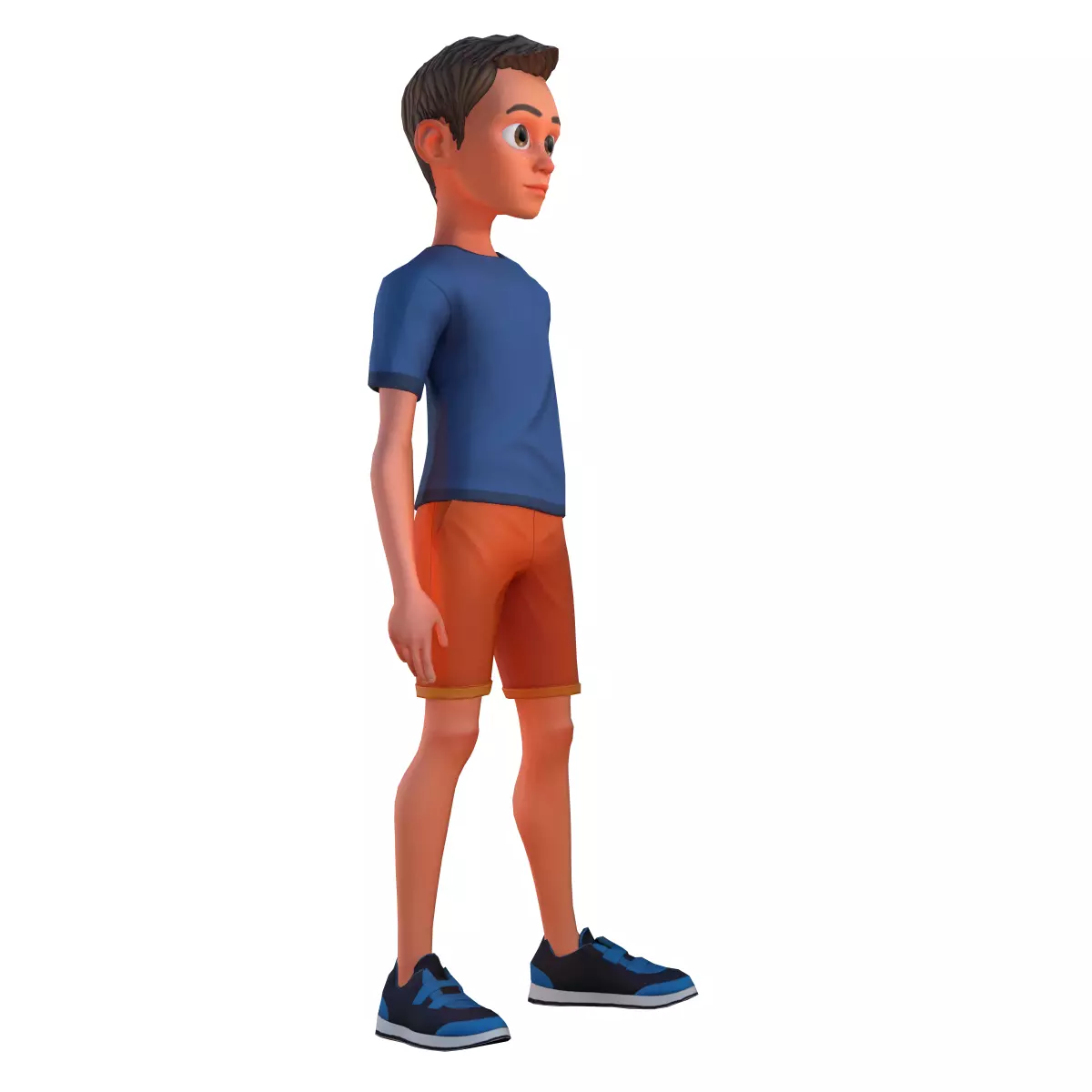 Stylized Sport Boy 3D model_10