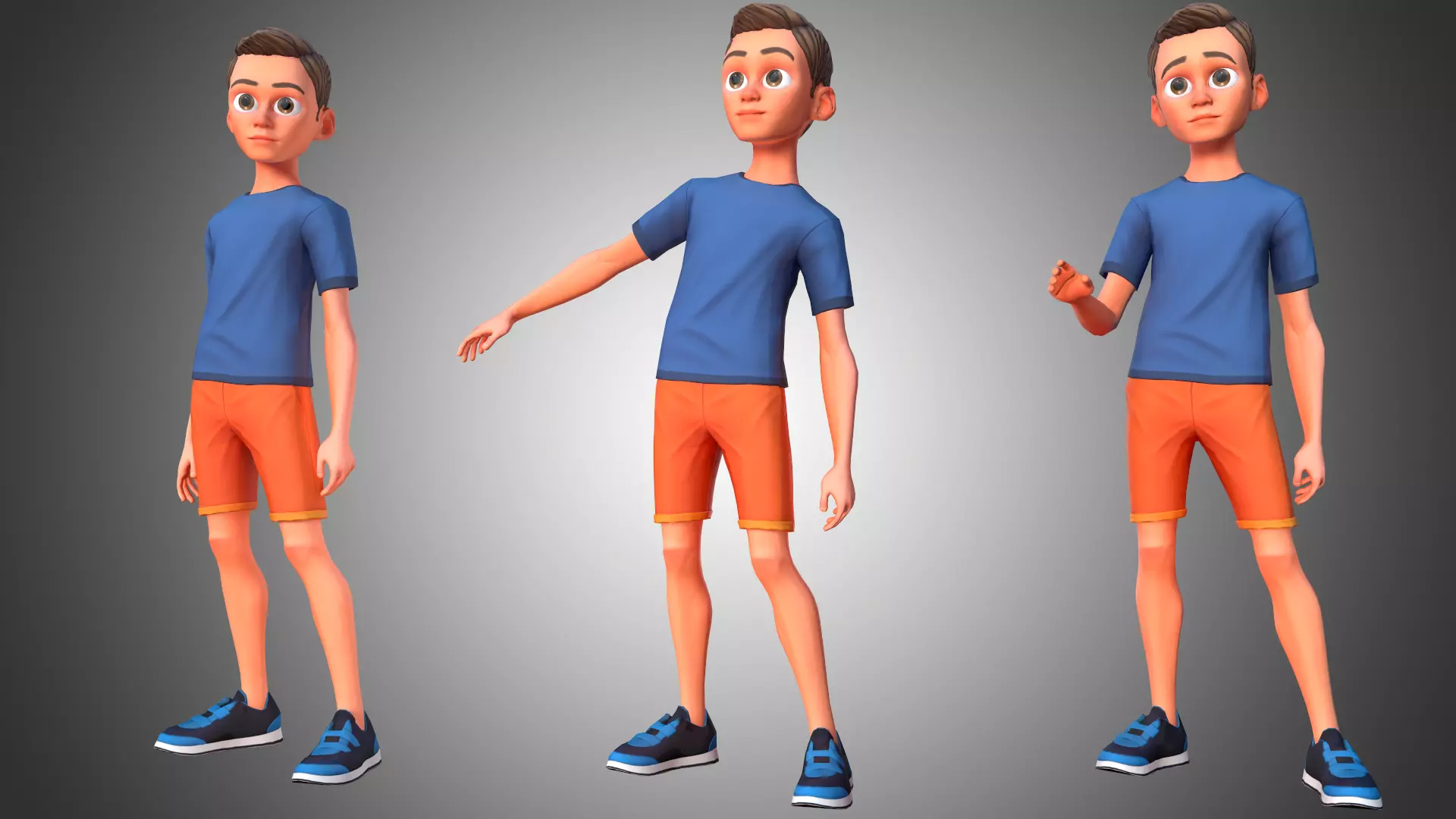 Stylized Sport Boy 3D model_4