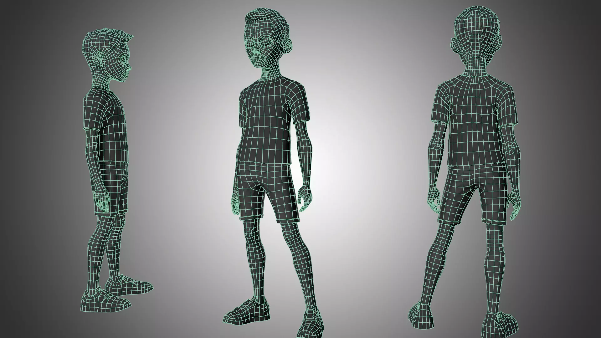 Stylized Sport Boy 3D model_8