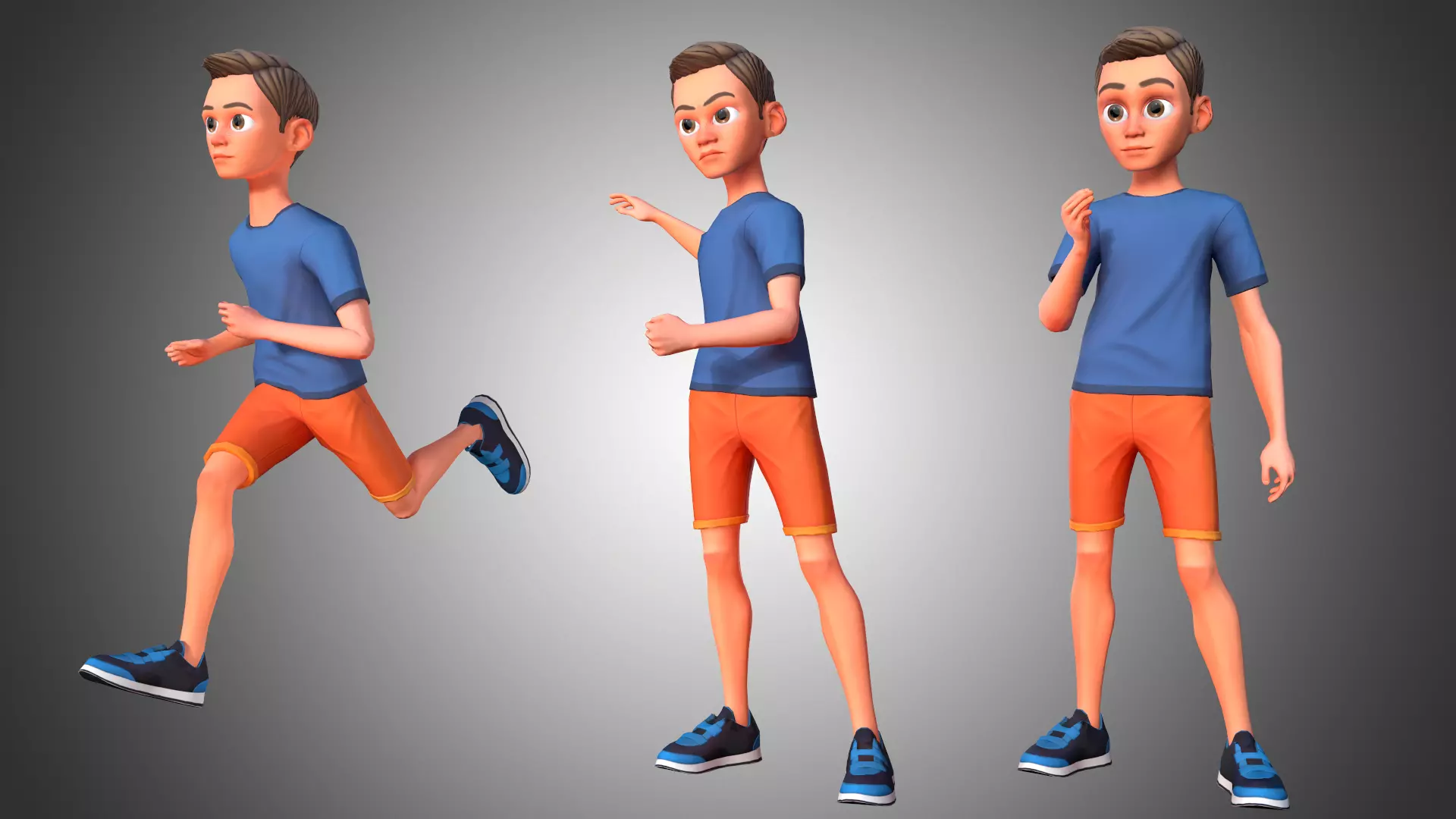 Stylized Sport Boy 3D model_7