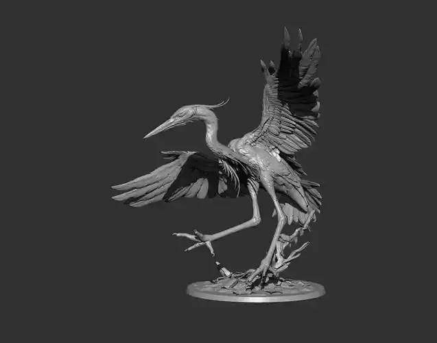 Heron Graceful Bird Sculpture