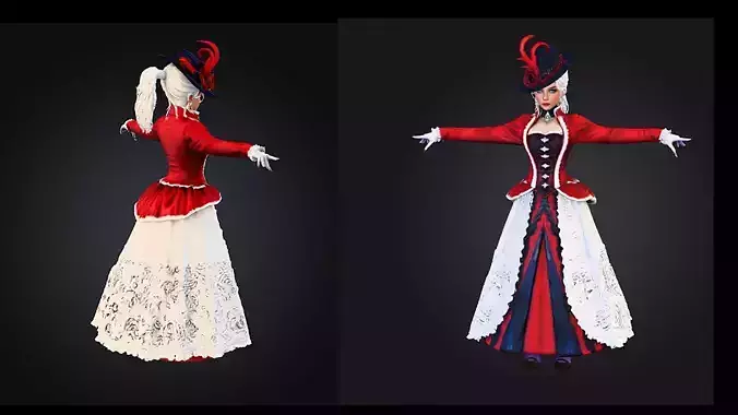 Lady Clarisse  Fashion 3D Woman Aristocrat Character  
