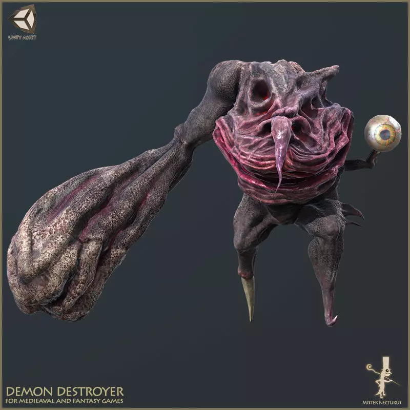 Demon Destroyer Low-poly 3D model_0