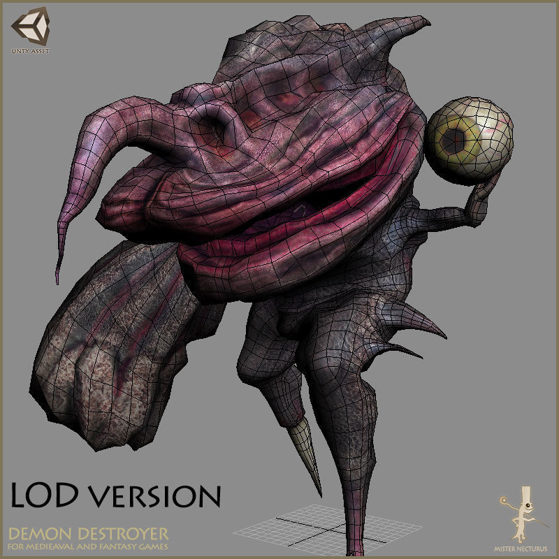 Demon Destroyer Low-poly 3D model_4