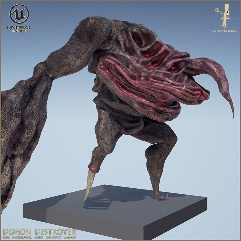 Demon Destroyer Low-poly 3D model_11
