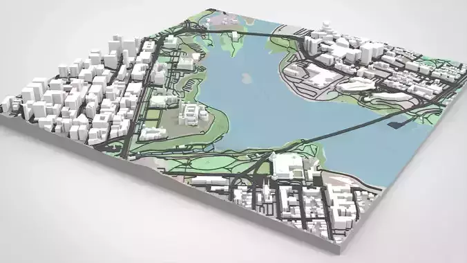 Cityscape Ottawa Canada 3D model 7