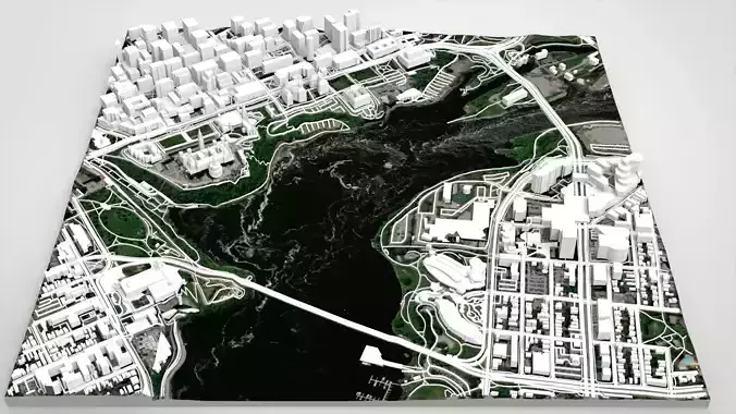 Cityscape Ottawa Canada 3D model 4