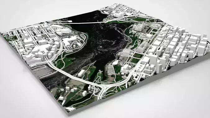 Cityscape Ottawa Canada 3D model 6