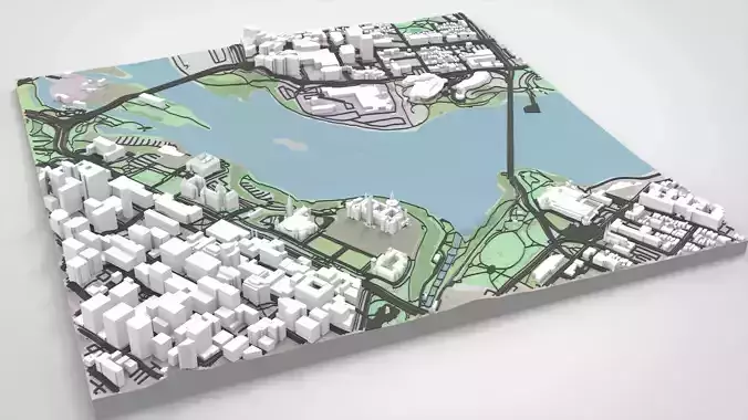 Cityscape Ottawa Canada 3D model 3