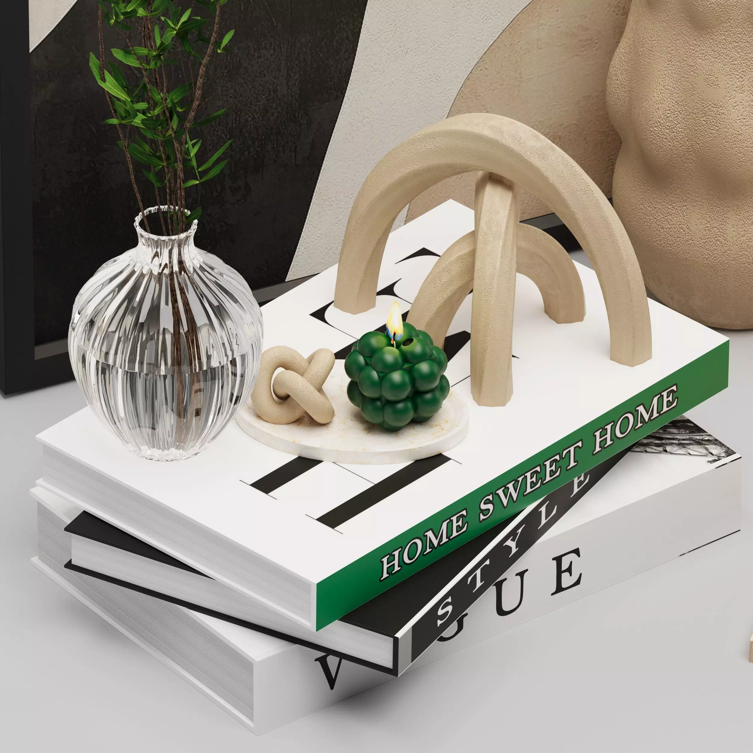 Decorative Set 001 3D model_3