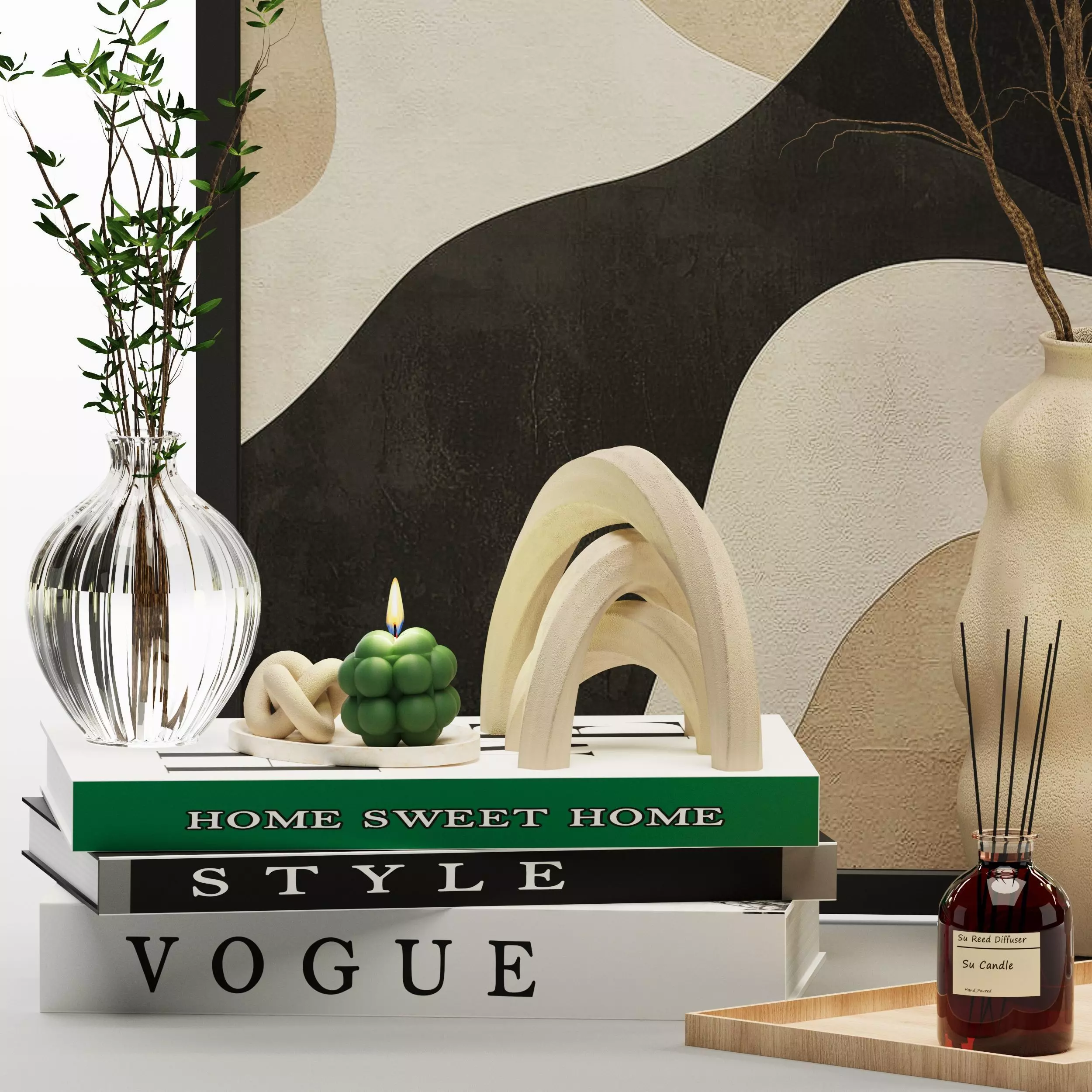 Decorative Set 001 3D model_2