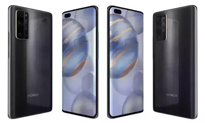 Honor 30 Plus Midnight Black High Poly 