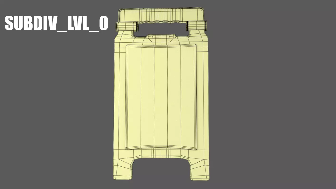 Closed For Cleaning Sign 3D model_8