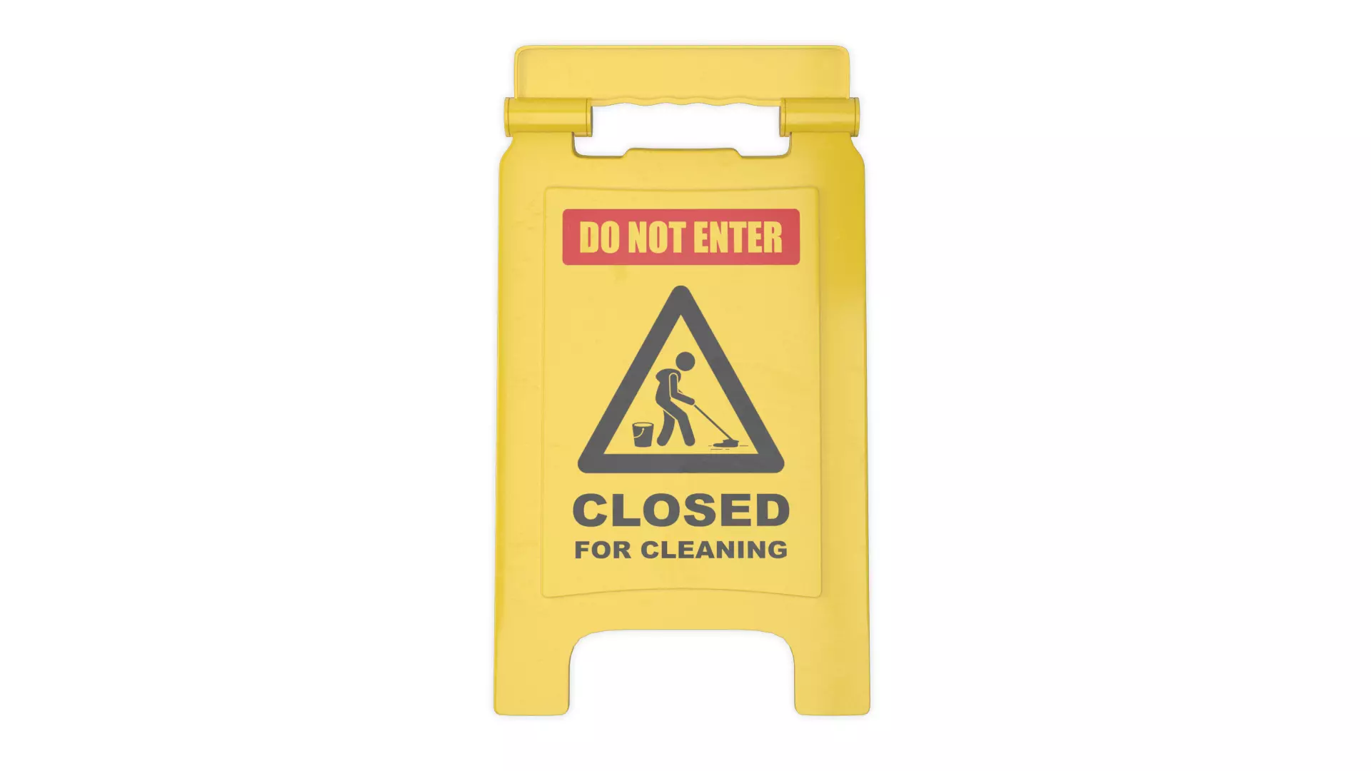 Closed For Cleaning Sign 3D model_6