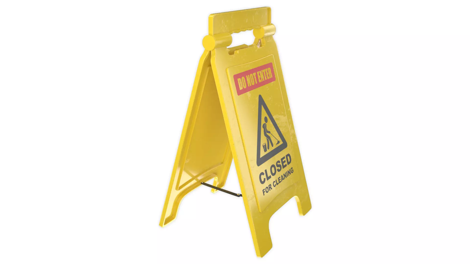 Closed For Cleaning Sign 3D model_2