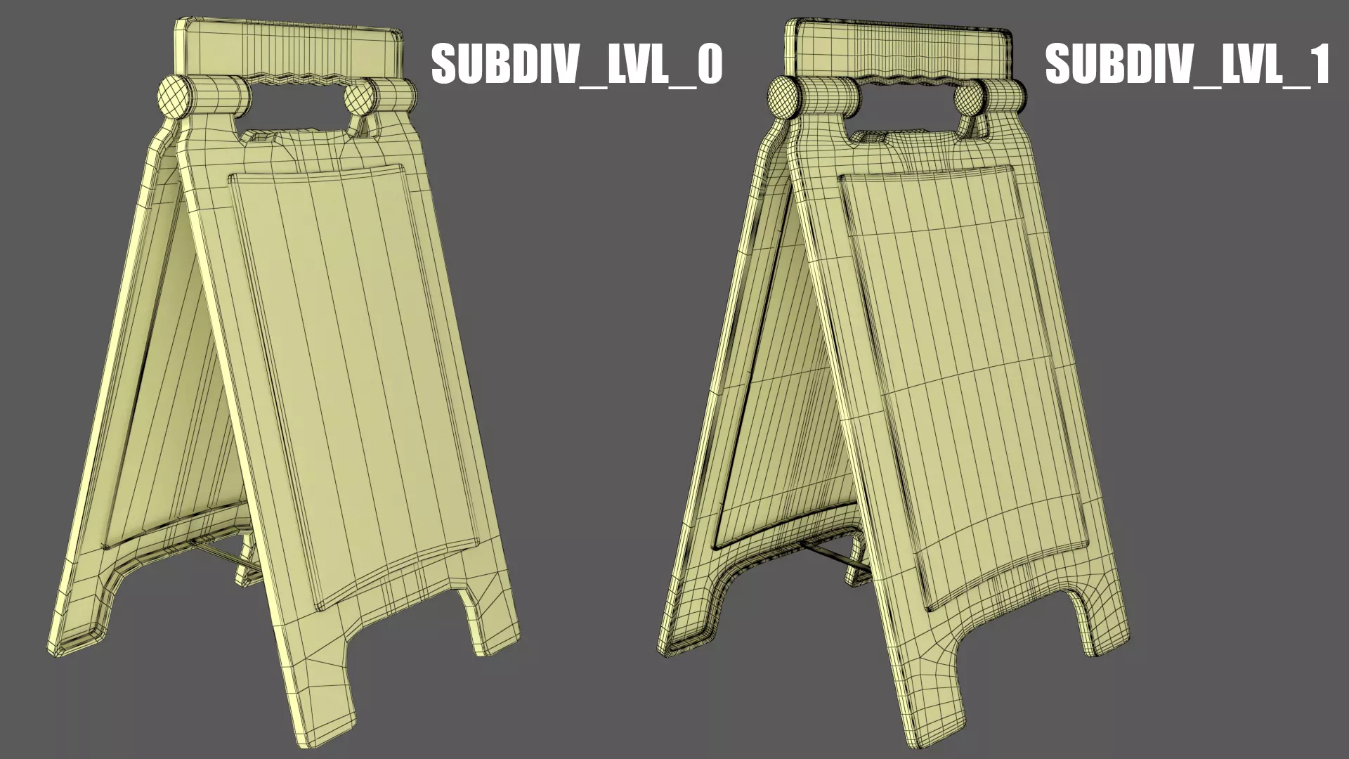 Closed For Cleaning Sign 3D model_7